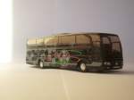 Mercedes Travego mit Fu�ball Bedruckung.
