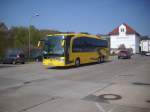 Mercedes Travego von Eichberger aus Deutschland im Stadthafen Sassnitz.