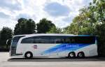 MERCEDES BENZ TRAVEGO von der INDERM�HLE Bus AG / Schweiz am 30.6.2013 in Krems an der Donau.