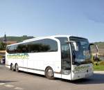 MERCEDES BENZ TRAVEGO von GANSBERGER Reisen/�sterreich im September 2013 in Krems unterwegs.