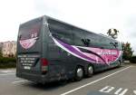 Mercedes Benz Travego aus Kroatien am 15.4.2014 bei Haugsdorf/Nieder�sterreich gesehen.