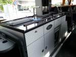 Tolle K�chen im MERCEDES BENZ TRAVEGO Bluetec Euro 6 von Berchtold aus Deutschland,im April 2014 in Krems.