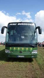 MB-Bus von  Pfau-Busreisen  als Werbetr�ger f�r den  FENDT-Feldtag  am 28.08.2014 in Wadenbrunn.