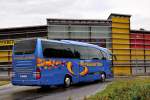 Mercedes Benz Travego von der Bustouristik H�hn aus Deutschland am 13.Mai 2014 in Krems gesehen.