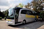 Mercedes Benz Travego vom Omnibusbetrieb und Reiseb�ro Lorenz aus der BRD am 1.August 2014 in Krems gesehen.