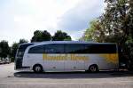 Mercedes Benz Travego vom Omnibusbetrieb und Reiseb�ro Lorenz aus der BRD am 1.August 2014 in Krems gesehen.