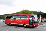 Mercedes Benz Travego von PLETTER Reisen aus M�dling bei Wien am 16.August 2014 in Krems gesehen.