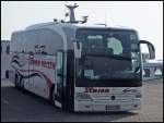 Mercedes Travego von Strier Reisen aus Deutschland im Stadthafen Sassnitz.