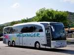 Mercedes Travego von Weidinger Reisen aus �sterreich im Juni 2015 in Krems unterwegs.