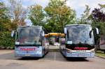 Frontbild vom Mercedes Travego und Setra 516 HD von Pfleger Reisen aus Nieder�sterreich in Krems.