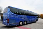 Mercedes Travego von Kuti Reisen aus Ungarn in Krems gesehen.