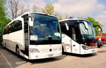 Mercedes Travego aus der Schweiz und ein Setra 516 HD von Schielein Reisen aus der BRD in Krems gesehen.