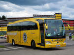 Mercedes Benz Travego von EICHBERGER Reisen aus der BRD in Krems gesehen.