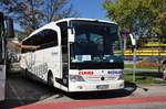 Mercedes Travego von Heinrich Br�skamp Reisen aus der BRD in Krems gesehen.