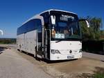 Reisebus Mercedes-Benz Travego am 9.1.2019 in Apostolos Andreas auf Nordzypern.