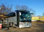 Mercedes Travego vom Reiseb�ro M�ller aus der BRD im Dez 2017 in Krems.
