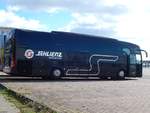 Mercedes Travego von Schlienz aus Deutschland im Stadthafen Sassnitz.