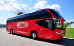 Neoplan Cityliner von URB aus der BRD am 25.August 2014 in Krems gesehen.