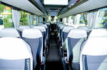 Gediegene Sitze im Neoplan Cityliner von Weiss Reisen aus Graz/�sterreich,Mannschaftsbus des SK Sturm Graz.