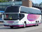 Neoplan Cityliner von Schneider aus Deutschland im Stadthafen Sassnitz.