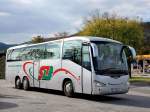 SCANIA IRIZAR von den steierm�rkischen Landesbahnen (SLB) am 14.9.2012 in Krems an der Donau unterwegs.