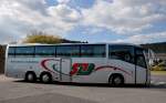 SCANIA IRIZAR von den steierm�rkischen Landesbahnen (SLB) am 14.9.2012 in Krems an der Donau unterwegs.