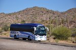 Scania Irizar Linienbus auf der Route Nr.1 in der Baja California Sur in Mexico gesehen,M�rz 2016