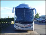 Scania Irizar von Franke-Reisen aus Deutschland im Gewerbegebiet Sassnitz.