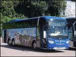 Scania OmniExpress von F�rst-Reisen/Weltenbummler aus Deutschland im Stadthafen Sassnitz.