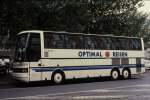 Setra 215 HDH der des Reiseunternehmen Optimal aufgenommen  in Bremen am 14.8.1990.
