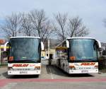 2 mal SETRA 315 HD von PULAY Reisen aus Nieder�sterreich am 9.4.2013 in Krems gesehen.