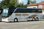 Setra S416HD von M�rkl-Reisen steht auf dem Busplatz in Wissembourg/F im September 2012