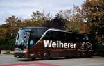 SETRA 416 HDH vom Reiseb�ro WEIHERER aus Deutschland im September 2013 in Krems an der Donau.