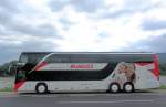 SETRA 431 DT von BLAGUSS Reisen aus Wien im September 2013 in der Wachau/Nieder�sterreich gesehen.