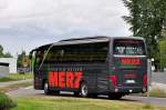 Setra 411 HD von Merz Reisen aus Deutschland am 10.5.2014 in Krems gesehen.