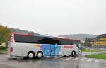 Setra 417 GT-HD von Blaguss Reisen aus �sterreich am 11.9.2014 in Krems gesehen.