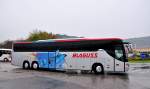 Setra 417 GT-HD von Blaguss Reisen aus �sterreich am 11.9.2014 in Krems gesehen.