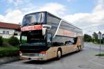 Setra 431 DT von Nachbaur Reisen aus �sterreich im Mai 2015 bei Krems gesehen.