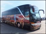Setra 416 HDH von Gössi aus der Schweiz im Stadthafen Sassnitz.