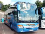 Setra 416 GT-HD von Römer aus Deutschland im Stadthafen Sassnitz.