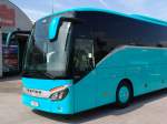 SETRA 515 HD,schr�ge Vorderansicht des brandneuen und noch  nackten  Superbusses vom Reiseparadies KASTLER aus Ottensheim bei Linz/�sterreich,29.5.2013.