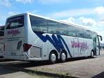 Setra 516 HD von Vokuhl Reisen aus Deutschland im Stadthafen Sassnitz.