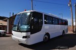 Mir unbekannter Linienbus auf der Route Nr.1 in der Baja California Sur in Mexico,M�rz 2016