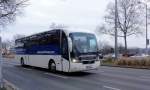 VOLVO Reisebus aus dem Burgenland/�sterreich am 30.12.2012 in Wien gesehen.