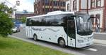 Temsa MD 9 des Busunternehmens HAPPEL aus Frankenberg steht in der 2019er Hessentagsstadt Bad Hersfeld