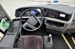 Cockpit des VDL Futura von Gr�ner Omnibusse (MEINFERNBUS.de) Flix Bus aus der BRD in Krems gesehen.