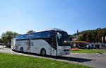 Volvo 9700 mit Radanh�nger von Thiesing Reisen aus der BRD in Krems gesehen.