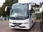 Volvo 9700 von S & P Reisen aus Österreich im Stadthafen Sassnitz.