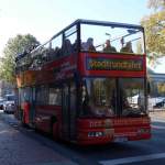 MAN als Doppeldecker f�r Stadtrundfahrten unterwegs in M�nster im Oktober 2015