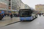 MAN Lion´s City der M�nchner Verkehrsgesellschaft (MVG) am 4.1.2013 als Linie 52 von Marienplatz nach Tiergarten/Alemannenstr.